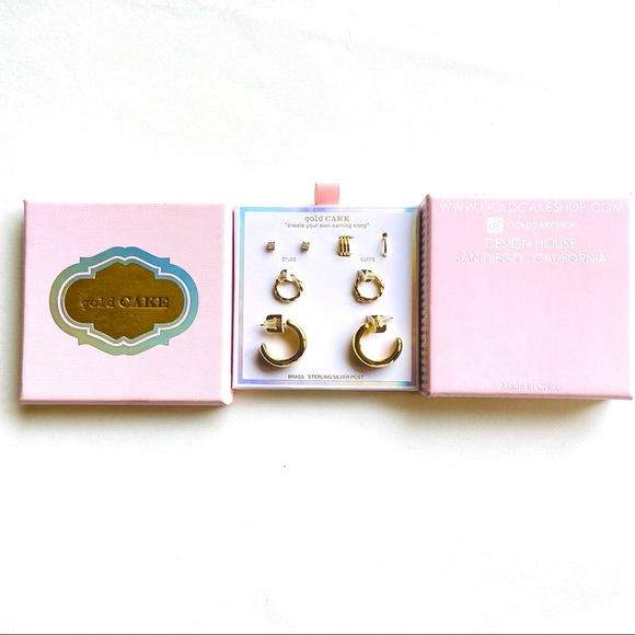 Gold Cake - Brand New - Earrings Set from California - Picture 10 of 10